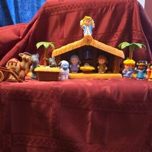 Fisher-Price Colorful Nativity Playset with Figures